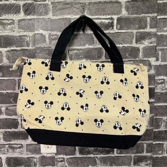 Disney Handbags - NEW Disney Store Mickey Mouse Expressions Cotton Canvas Tote Bag